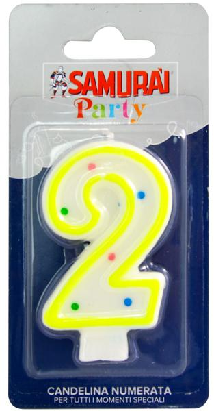 Изображение Свеча для торта Самурай цифра 2 Сисма к/у, 1 шт