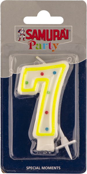Изображение Свеча для торта Самурай цифра 7 Сисма к/у, 1 шт