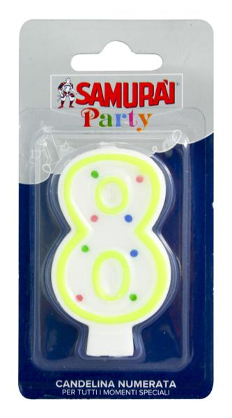 Изображение Свеча для торта Самурай цифра 8 Сисма к/у, 1 шт