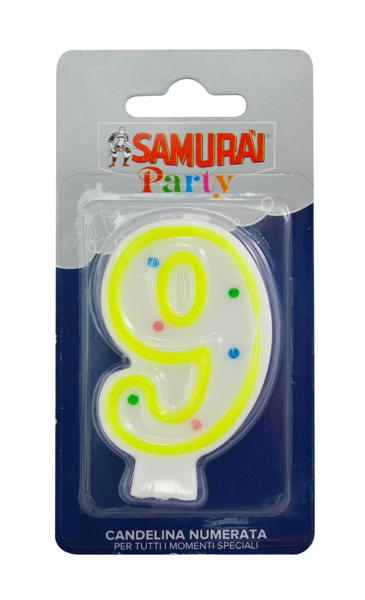 Изображение Свеча для торта Самурай цифра 9 Сисма к/у, 1 шт