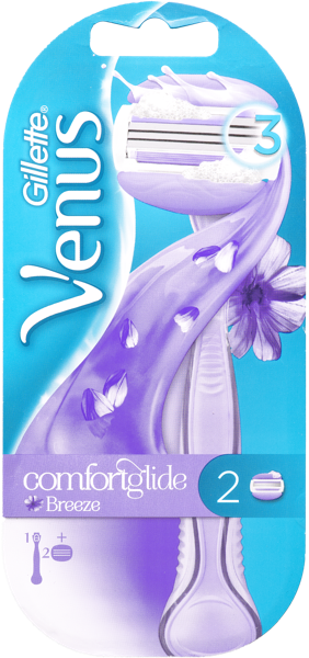 Изображение Станок для бритья 3 лезвия Жиллетт венус бриз женский +2 кас Проктер Энд Гэмбл к/у, 1 шт