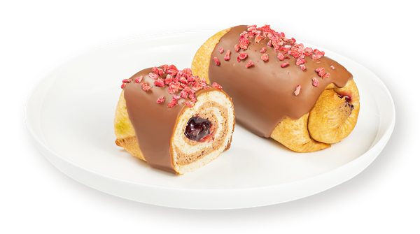 Изображение Пирожное-рулет блинное Люблю с шоколадом и вишней СП ТАБРИС п/б, 120 г