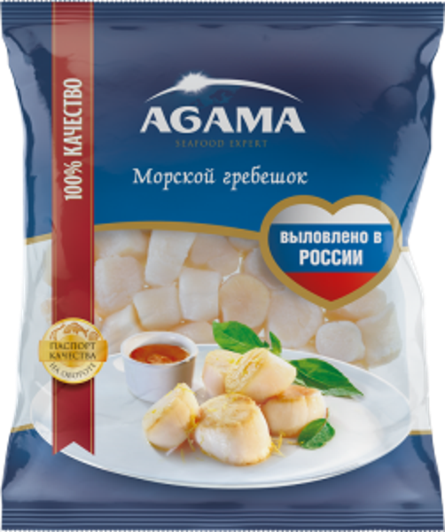 Изображение Морепродукты с/м Агама гребешок морской филе Агама Роял м/у, 250 г