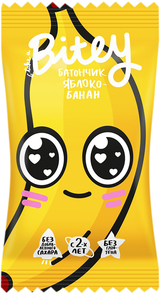 Изображение Батончик фруктово-ягодный Байт яблоко банан Биофудлаб м/у, 25 г