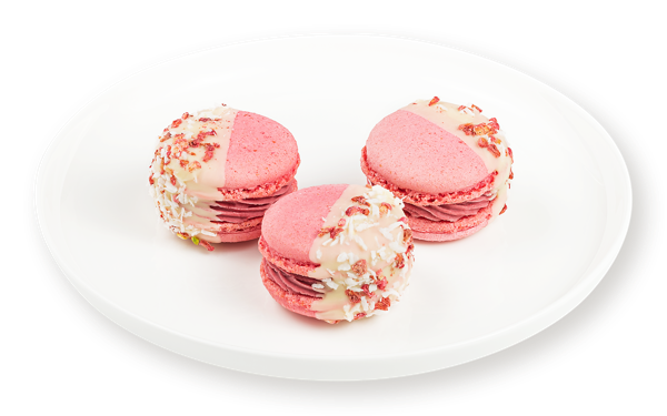 Изображение Пирожное воздушное Макарон с розовым чаем матча с малиной СП ТАБРИС п/б, 33 г