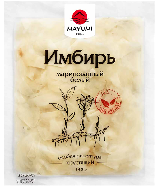 Изображение Имбирь маринованный Маюми белый Лайу Тайфэн м/у, 140 г