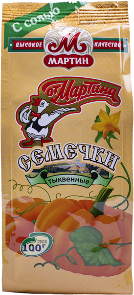 Изображение Семечки тыквенные От Мартина жареные соленые Мартин м/у, 100 г