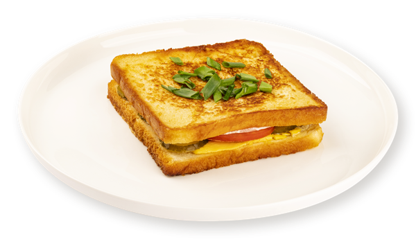 Изображение Сэндвич на пшеничном хлебе С ветчиной сыром обжаренный в яйце СП ТАБРИС бум/уп, 190 г