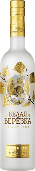Изображение Водка Спирт Люкс 40% Белая Березка золотая Омсквинпром с/б, 0,5 л
