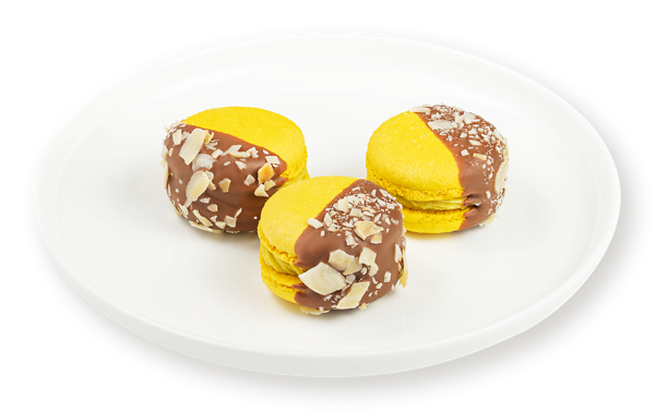 Изображение Пирожное воздушное Макарон Банановый с соленой карамелью СП ТАБРИС п/б, 33 г