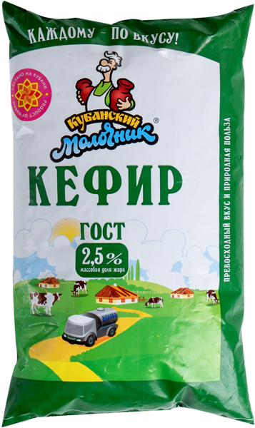 Изображение Кефир 2,5% Кубанский Молочник Ленинградский СК м/у, 900 мл