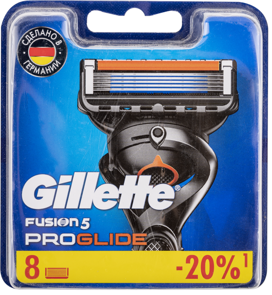 Изображение Кассеты для бритья 5 лезвий Жиллетт фьюжен проглайд Жиллетт к/у, 8 шт