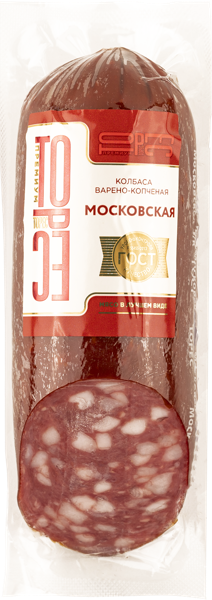 Изображение Колбаса варёно-копчёная в/с Торес московская Торес фирма в/у, 330 г