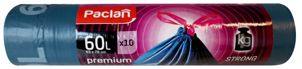 Изображение Мешки для мусора 60л Паклан премиум завязки СеДо сп м/у, 10 шт