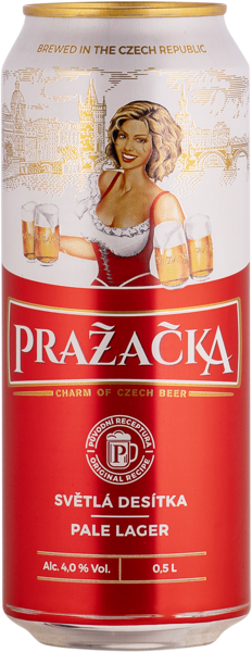 Изображение Пиво светлое Лагер 4,0% Пражечка Раковник ж/б, 0,5 л