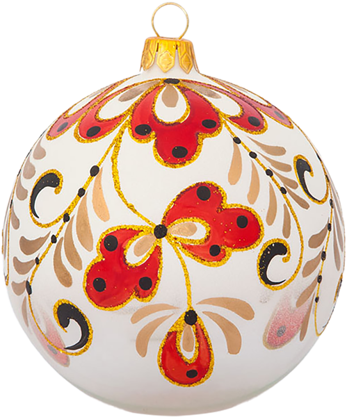 Изображение Шар 5 Расписной стекло Ёлочка с1415 Клинская игрушка к/у, 1 шт