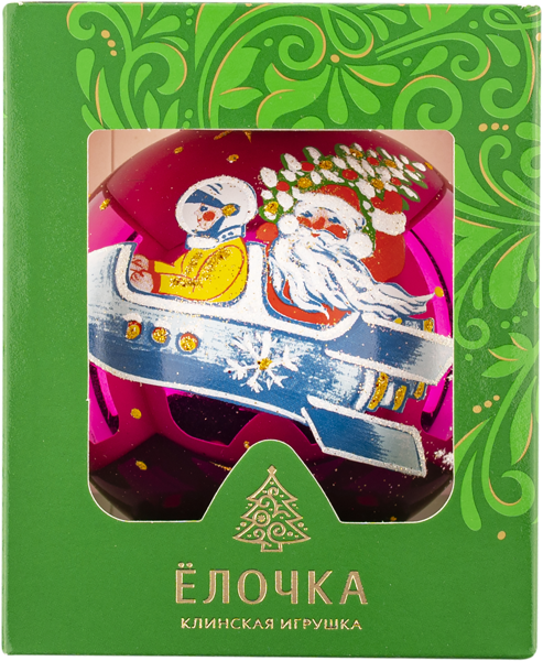 Изображение Шар 4 Полёт стекло Ёлочка с549 Клинская игрушка к/у, 1 шт