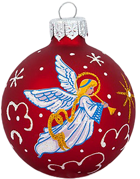 Изображение Шар 3 Небесный стекло Ёлочка с1196 Клинская игрушка к/у, 1 шт