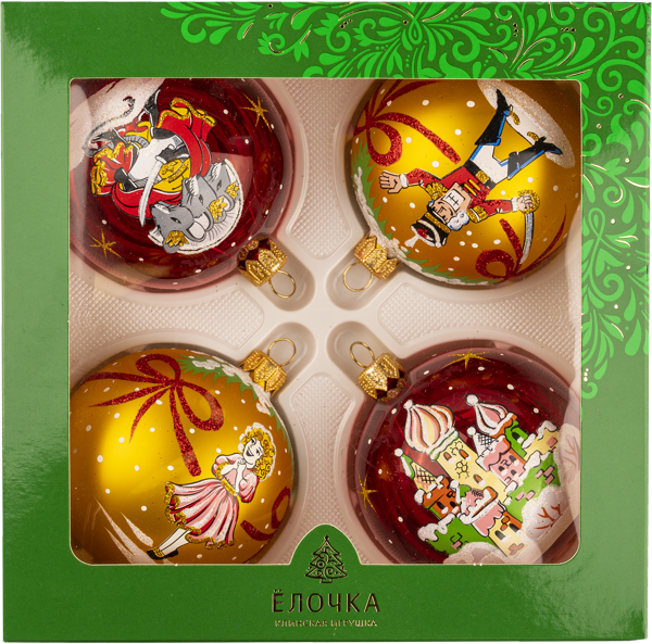 Изображение Набор Щелкунчик стекло Ёлочка с1651 Клинская игрушка к/у, 1 упак