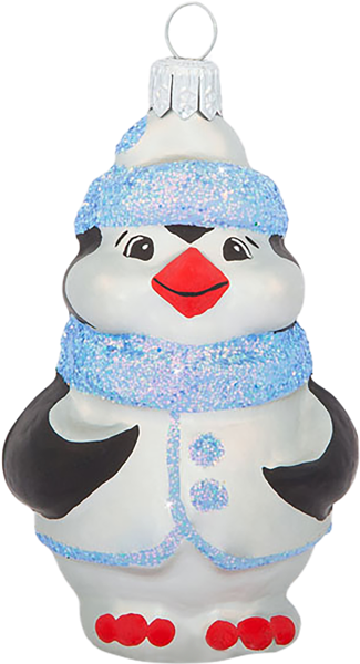 Изображение Фигурка Пингвин стекло Ёлочка с851 Клинская игрушка к/у, 1 шт