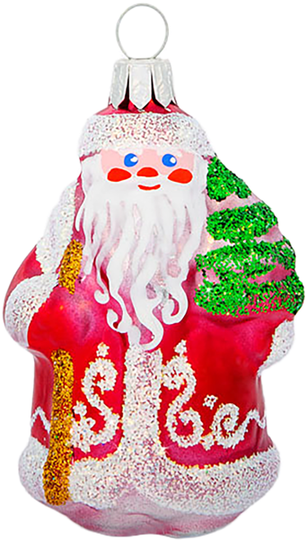 Изображение Фигурка Морозко-1 стекло Ёлочка с1313 Клинская игрушка к/у, 1 шт