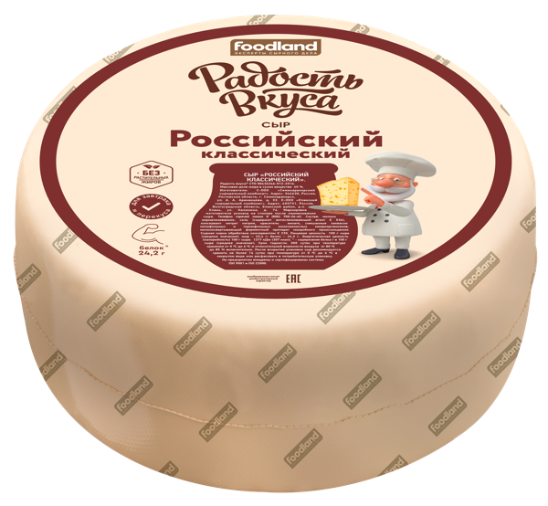 Изображение Сыр 40% полутвердый Радость вкуса российский классический Семикаракорский СК  