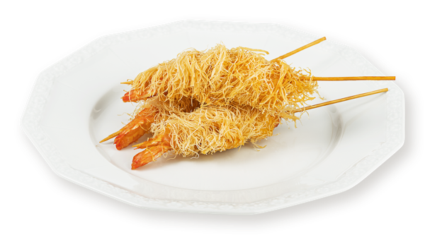 Изображение :Морепродукты на шпажке Креветка во фритюре в тесте Катаифи СП ТАБРИС пл/уп 