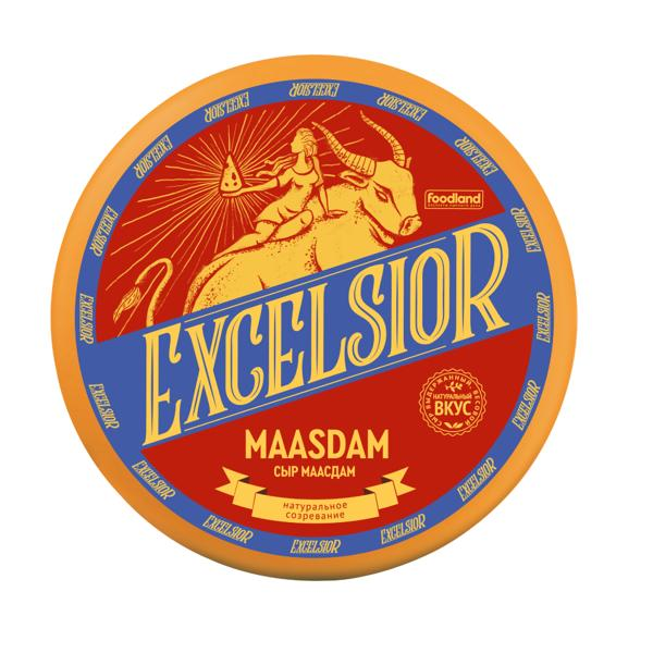 Изображение Сыр 45% полутвердый Эксельсиор маасдам Семикаракорский СК  