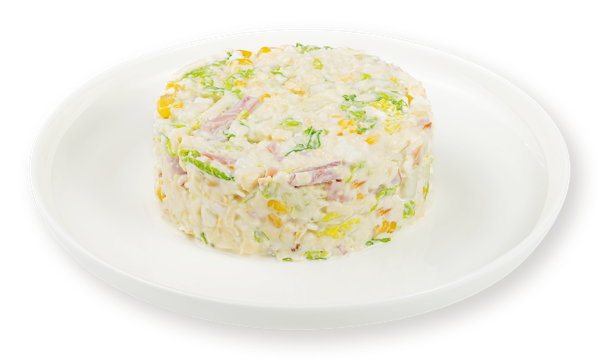 Изображение Салат кукурузой со свиным окороком пекинской капустой СП ТАБРИС вес 