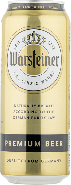 Изображение Пиво светлое Лагер 4,8% Варштайнер премиум бир Варштайнер ж/б, 0,5 л