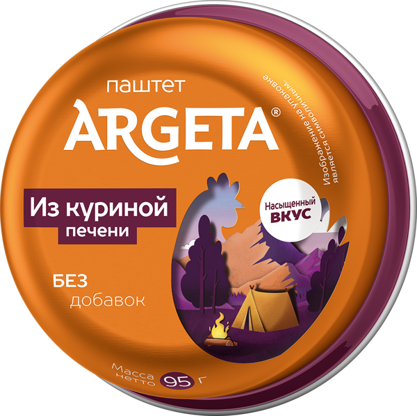 Изображение Паштет Аргета из куриной печени Колинска ж/б, 95 г