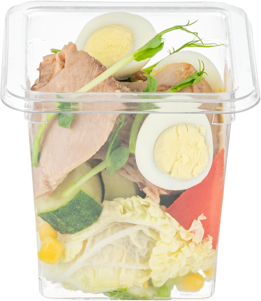 Изображение :Салат соусом рыбным Нисуаз с тунцом перепелиным яйцом СП ТАБРИС пл/уп, 120 г