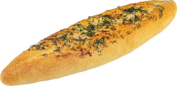 Изображение Багет пшеничный Вкусный с чесноком и зеленью СП ТАБРИС 0 м/у, 210 г