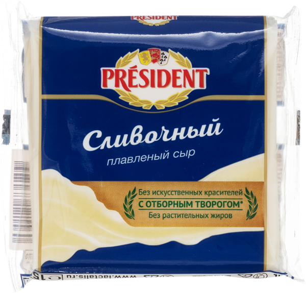 Изображение Сыр сливочный ломтики Президент мастер бутербродов Лакталис м/у, 150 г