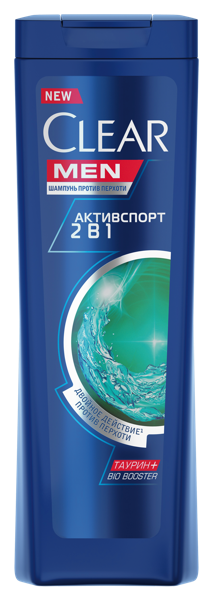 Изображение Шампунь для волос мужской Клер вита аве активспорт 2в1от перхоти Юнилевер п/у, 200 мл