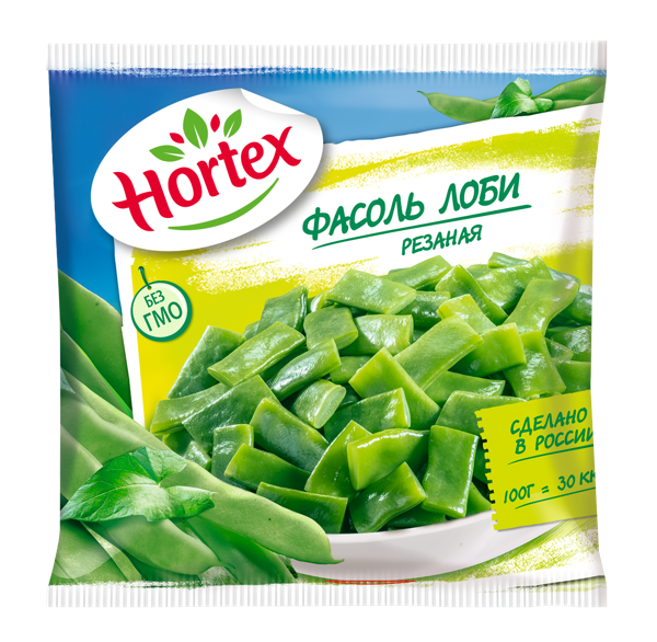 Изображение Овощи замороженные Агама фасоль лоби резаная Агама м/у, 400 г