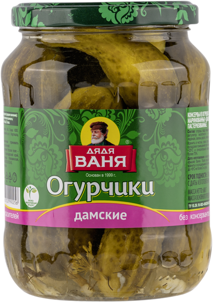 Изображение Огурцы маринованные Дядя Ваня дамские Сибеков ИП с/б, 680 г