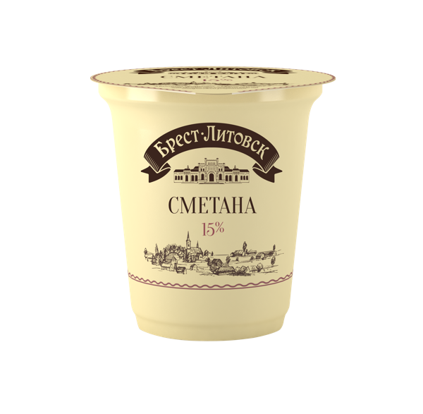 Изображение Сметана 15% Брест-Литовск Савушкин продукт п/б, 300 г