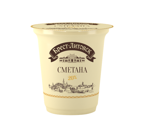 Изображение Сметана 20% Брест-Литовск Савушкин продукт п/б, 300 г