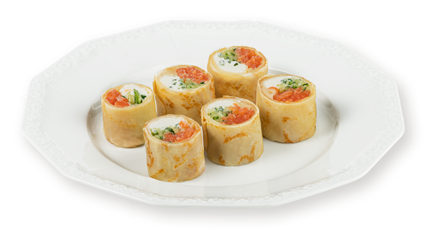 Изображение :Блин с творожным сыром С форелью с свежим огурцом СП ТАБРИС пл/уп, 36 г