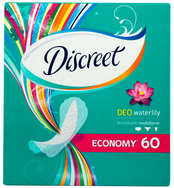 Изображение Прокладки ежедневные Дискрит део водяная лилия мультиформ Проктер Энд Гэмбл к/у, 60 шт