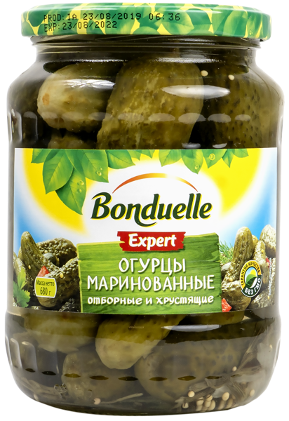 Изображение Огурцы маринованные Бондюэль Агро Инвест с/б, 720 г