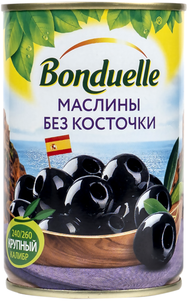 Изображение Маслины без косточки Бондюэль Бондюэль ж/б, 300 г