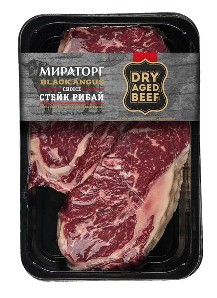 Изображение Мясо охл сухого созревания Стейк Рибай из мраморной говядины Мираторг в/у 