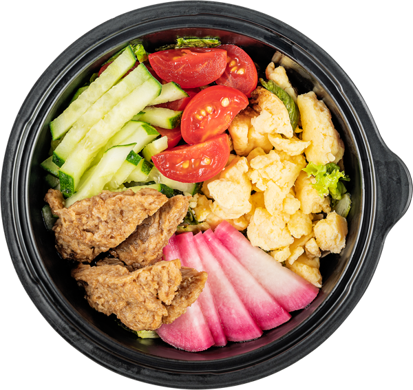 Изображение Салат Боул по-корейски Овощной с соевым мясом с кунжутной заправкой СП ТАБРИС пл/уп, 250 г