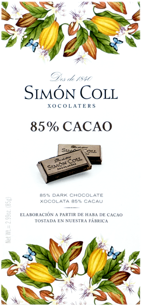 Изображение Шоколад горький 85% Саймон Колл Саймон Колл м/у, 85 г