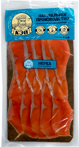 Изображение Рыба г.Краснодар Нерка ломтики с/с КЭП ООО в/у, 150 г