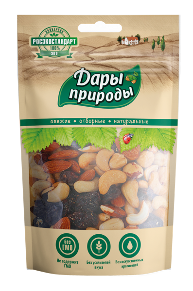Изображение Коктейль орехи сухофрукты Дары природы орехи изюм МОК производство м/у, 150 г