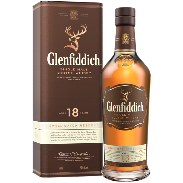 Изображение Виски односолодовый Гленфиддик спейсайд 18 лет Уильям Грант туба п/у, 0,7 л