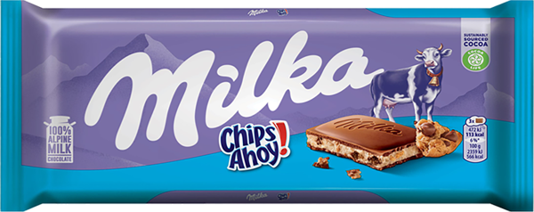 Изображение Шоколад молочный Милка чипс ахой Мондэлис м/у, 100 г
